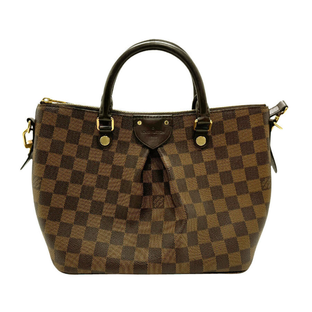 Louis Vuitton 2way Shoulder Bag Damier Siena Canvas Brown Gold